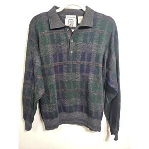 Sears Roebucks Wool Blend Sweater Men's Size Large Vintage 1980s Made In Italy